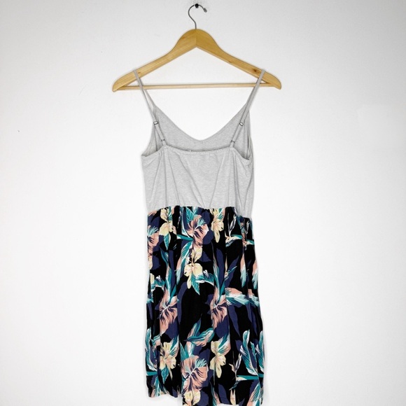 Roxy Gray Floral Print Tank Dress Women’s Size Small - Picture 2 of 6